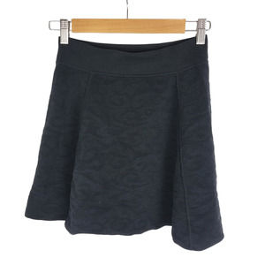 Theory Doreen B Mega Jacquard Textured Skater Skirt Black S